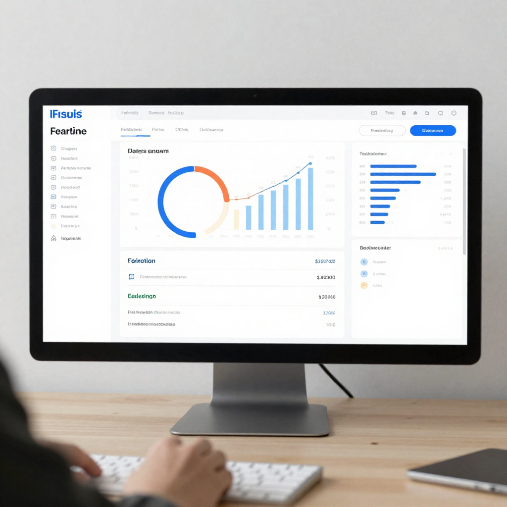 Custom web application dashboard showing real-time analytics and data visualization